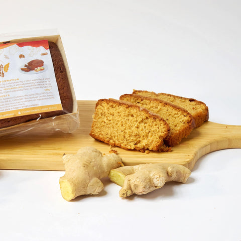 Slices of Caramel & Ginger Spice Keto Cake Loaf